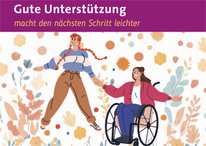 Postkarte Gute Unterstützung "macht den nächsten Schritt leichter"